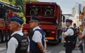 Turbojet des Zivilschutzes - BASF und Hebebühne von 50 m der Feuerwehr Antwerpen