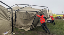 Mission B-Fast montage d'une tente